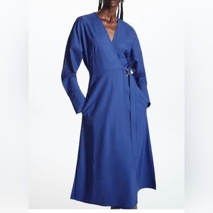 COS 
WOOL-CREPE WRAP DRESS